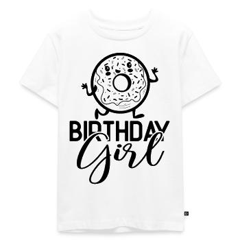 Birthday Girl Funny Donut - Kids Premium Organic T-Shirt - white - Front - Hailey (125cm)