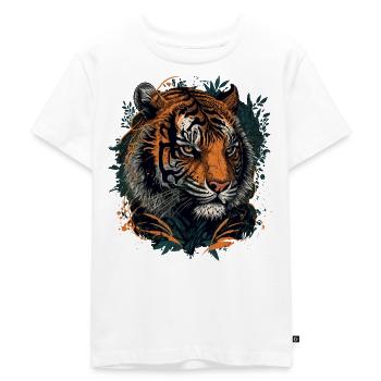 Une illustration numérique de tigre - T-shirt Premium bio Enfant - blanc - Devant - Hailey (125cm)