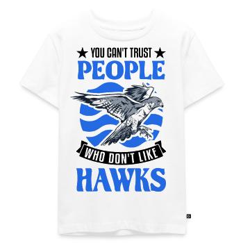 Falke Falkner Faucon crécerelle Fauconnerie Falkner - T-shirt Premium bio Enfant - blanc - Devant - Hailey (125cm)