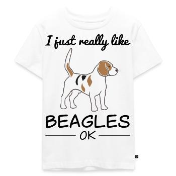 Beagle Dog Dog Lovers Citation Cadeau - T-shirt Premium bio Enfant - blanc - Devant - Hailey (125cm)
