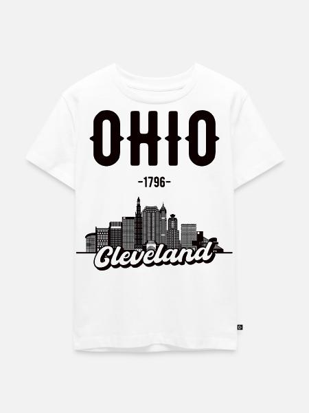 Cleveland Ohio Heimat Geschenk - Kinder Premium Bio T-Shirt - Weiß