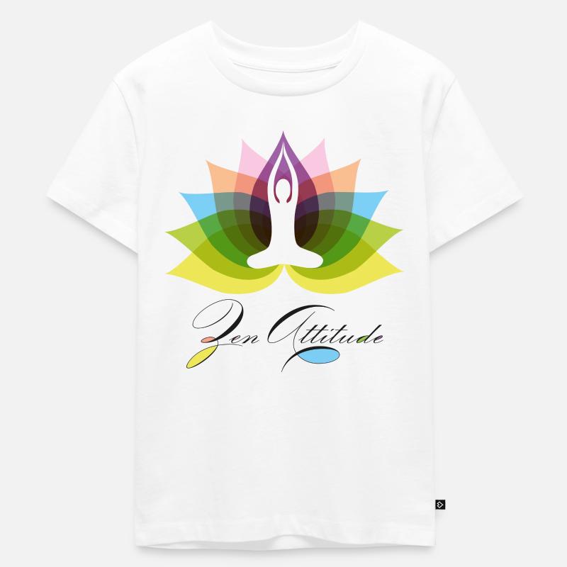 Zen-Einstellung - Kinder Premium Bio T-Shirt - Weiß