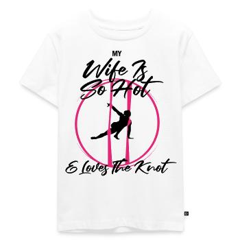Danseur de soie aérienne pour ruban aérien et acrobate - T-shirt Premium bio Enfant - blanc - Devant - Hailey (125cm)