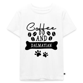 Coffee and dalmatian - Kinder Premium Bio T-Shirt - Weiß - Vorne - Hailey (125cm)