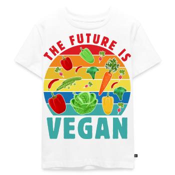 The Future is Vegan - Kids Premium Organic T-Shirt - white - Front - Hailey (125cm)