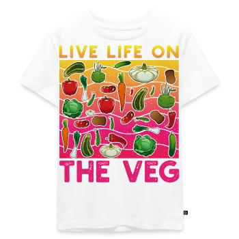 Vivre la vie sur le légume - T-shirt Premium bio Enfant - blanc - Devant - Hailey (125cm)