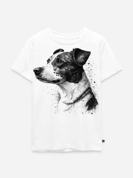 Jack Russell - Kinder Premium Bio T-Shirt - Weiß