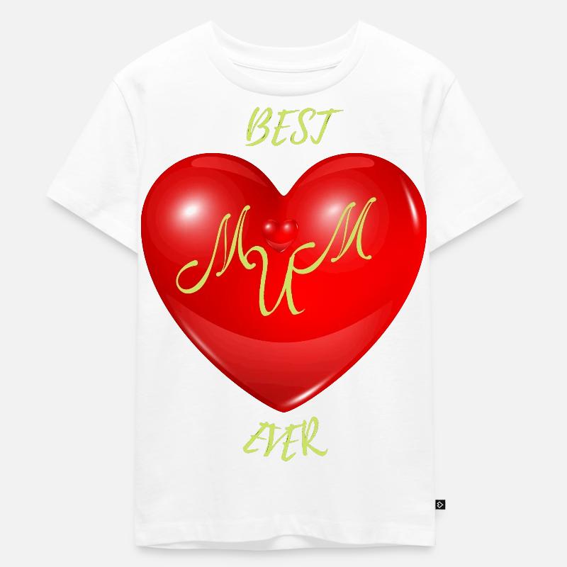 Beste Mama aller Zeiten essentielle Liebe bester Muttertag - Kinder Premium Bio T-Shirt - Weiß