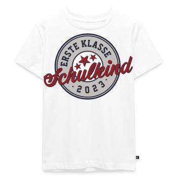 SCHULKIND 2023 - EINSCHULUNG - ERSTER SCHULTAG - Kinder Premium Bio T-Shirt - Weiß - Vorne - Hailey (125cm)