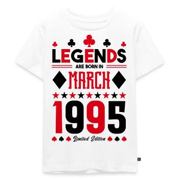Geburtstagsgeschenk März 1995. Kartenspiele. - Kinder Premium Bio T-Shirt - Weiß - Vorne - Hailey (125cm)