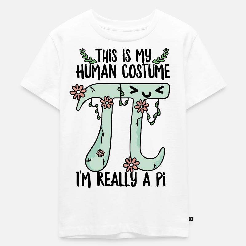 This Is My Human Costume Pi Day 2023 - Kinder Premium Bio T-Shirt - Weiß