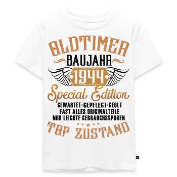 79. GEBURTSTAG OLDTIMER 1944 - Kinder Premium Bio T-Shirt - Weiß - Vorne - Hailey (125cm)