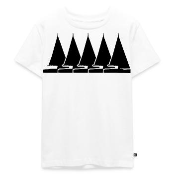Segelboote - Kinder Premium Bio T-Shirt - Weiß - Vorne - Hailey (125cm)