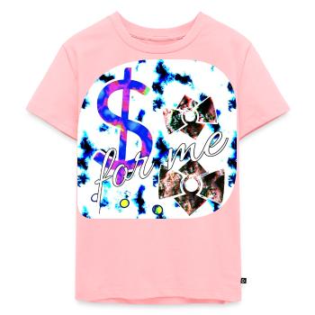 For me $ - Club WoW - Kinder Premium Bio T-Shirt - Rosa - Vorne - AI Model Kid Female (0cm)