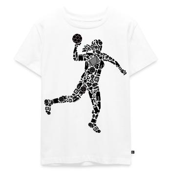 Handballspielerin Symbole Mädchen Handball - Kinder Premium Bio T-Shirt - Weiß - Vorne - Hailey (125cm)