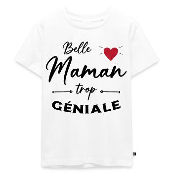 Belle Maman trop geniale / fête des mères - T-shirt Premium bio Enfant - blanc - Devant - Hailey (125cm)