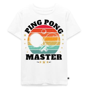 Maître Du Ping Pong Cadeau Sport Entraineur - T-shirt Premium bio Enfant - blanc - Devant - Hailey (125cm)