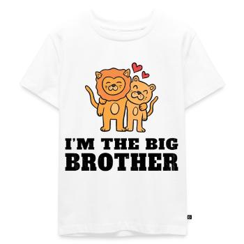 Je suis le grand frère - futur grand frère - T-shirt Premium bio Enfant - blanc - Devant - Hailey (125cm)