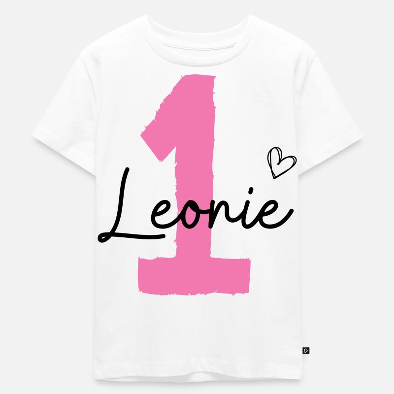 Leonie eins - Kinder Premium Bio T-Shirt - Weiß