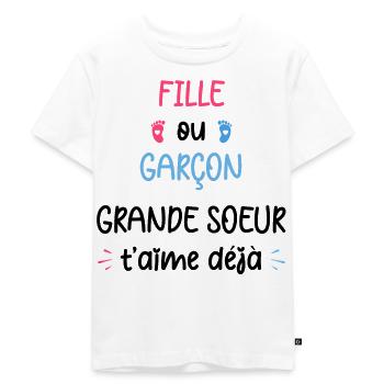 Future Grande soeur - T-shirt Premium bio Enfant - blanc - Devant - Hailey (125cm)