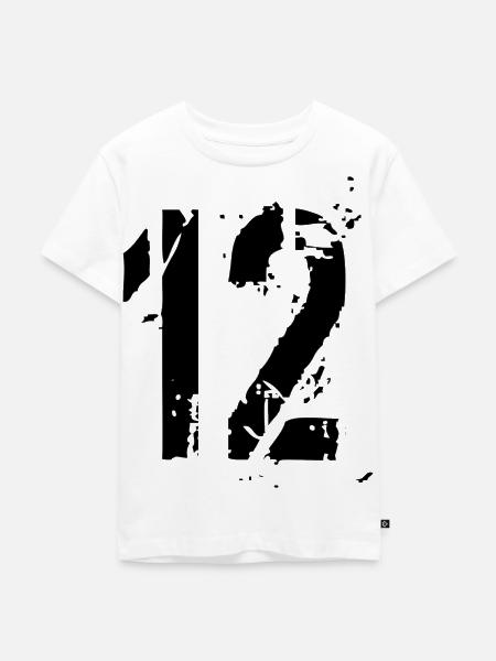 12 Zahl 12 Jahre - Kinder Premium Bio T-Shirt - Weiß