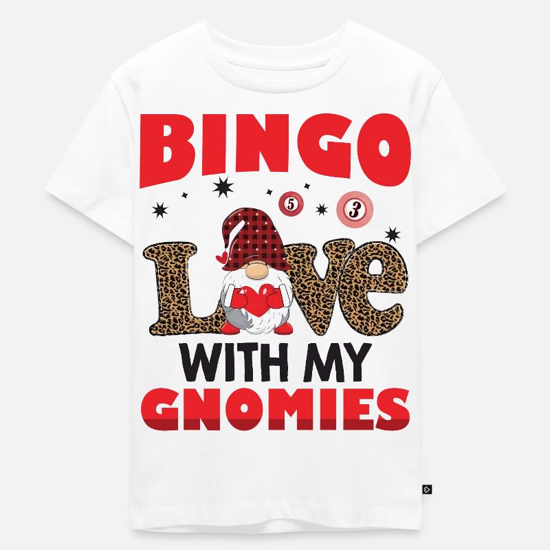 Bingo Liebe Mit Meinen Gnomies Leo Bingo - Kinder Premium Bio T-Shirt - Weiß