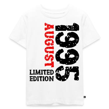 1995 August Limited Edition 28. Geburtstag Outfit - Kinder Premium Bio T-Shirt - Weiß - Vorne - Hailey (125cm)