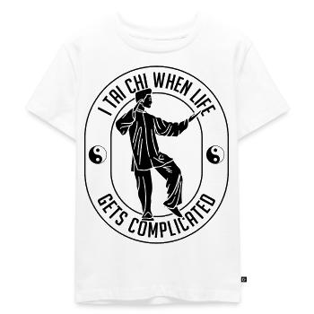 I Tai Chi Quand la vie devient méditation Amoureux du Tai Chi - T-shirt Premium bio Enfant - blanc - Devant - Hailey (125cm)