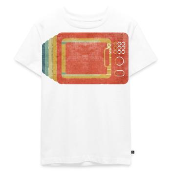 Mikrowelle Retro Vintage Farbe - Kinder Premium Bio T-Shirt - Weiß - Vorne - Hailey (125cm)