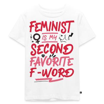 Feminist Feminist est mon deuxième - T-shirt Premium bio Enfant - blanc - Devant - Hailey (125cm)