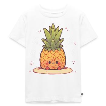 Ananas Plante Ananas Fruit Fruit - T-shirt Premium bio Enfant - blanc - Devant - Hailey (125cm)
