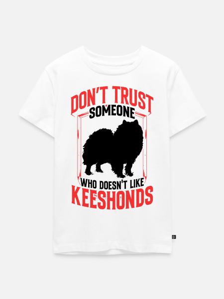 Wolfsspitz nicht vertrauen Deutscher Spitz - Kinder Premium Bio T-Shirt - Weiß