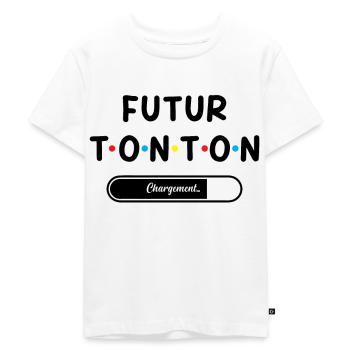 Homme Annonce Grossesse Tonton Futur Tonton - T-shirt Premium bio Enfant - blanc - Devant - Hailey (125cm)