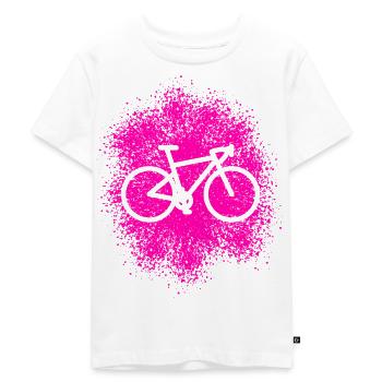Gravel Bike Rennrad Fahrradfahrerin - Kinder Premium Bio T-Shirt - Weiß - Vorne - Hailey (125cm)