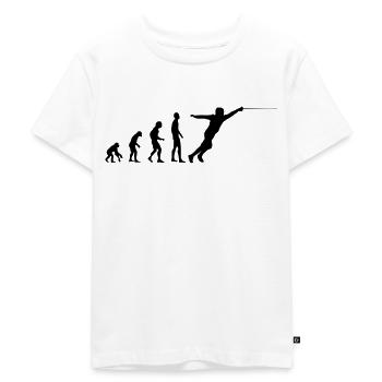 Fechten Evolution Fechter - Kinder Premium Bio T-Shirt - Weiß - Vorne - Hailey (125cm)