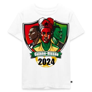 Star-studded Bissau-Guinea - Kids Premium Organic T-Shirt - white - Front - Hailey (125cm)