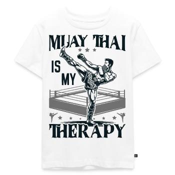 Muay Thai Boxing, Thai Boxer, Thai Boxing - Kinder Premium Bio T-Shirt - Weiß - Vorne - Hailey (125cm)