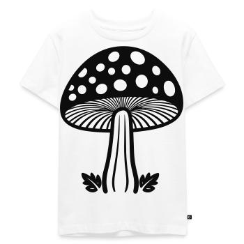 mushroom - Kids Premium Organic T-Shirt - white - Front - Hailey (125cm)