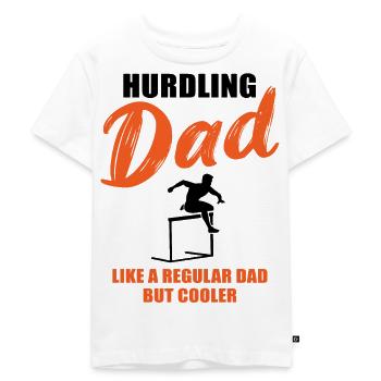 Coole horde lopende papa - Kinderen Premium Bio T-shirt - wit - Voor - Hailey (125cm)
