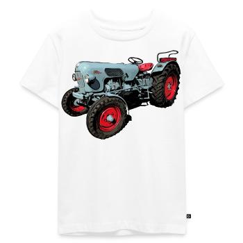 Eicher Tiger EM 235 - Kinder Premium Bio T-Shirt - Weiß - Vorne - Hailey (125cm)