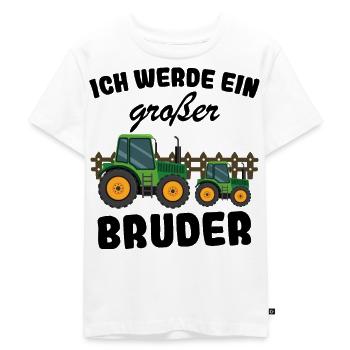 Nachwuchs Verkünden | Ich Werde Großer Bruder 2025 - Kinder Premium Bio T-Shirt - Weiß - Vorne - Hailey (125cm)