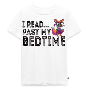 I read after bedtime Lesefuchs - Kids Premium Organic T-Shirt - white - Front - Hailey (125cm)