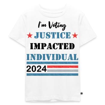 Ich wähle - Von der Justiz betroffene Person - 2024 - Kinder Premium Bio T-Shirt - Weiß - Vorne - Hailey (125cm)