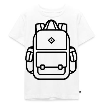 Rucksack - Kinder Premium Bio T-Shirt - Weiß - Vorne - Hailey (125cm)