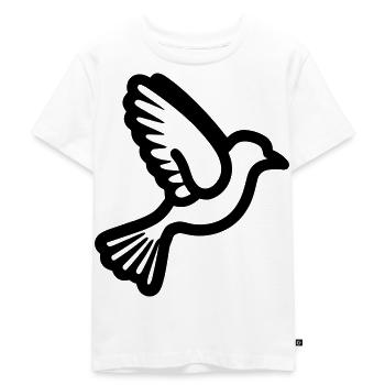 Taube - Kinder Premium Bio T-Shirt - Weiß - Vorne - Hailey (125cm)