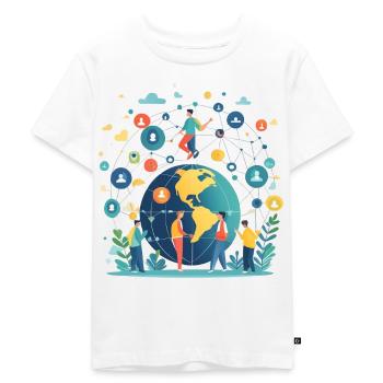 Social Media und Online Netzwerke - Kinder Premium Bio T-Shirt - Weiß - Vorne - Hailey (125cm)