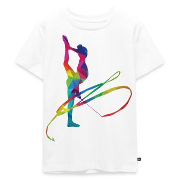 RSG Rhythmic Gymnastics - Kids Premium Organic T-Shirt - white - Front - Hailey (125cm)