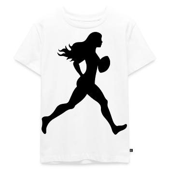 Football Américain Femme Silhouette - T-shirt Premium bio Enfant - blanc - Devant - Hailey (125cm)