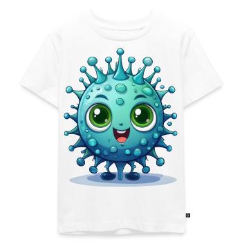 Virus oder Bakterium - Kinder Premium Bio T-Shirt - Weiß - Vorne - Hailey (125cm)