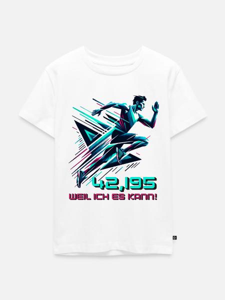 Marathon Sprüche Marathonläufer Geschenk - Kinder Premium Bio T-Shirt - Weiß